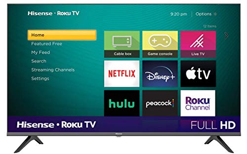 Hisense Televisor 43pulgadas Class Full HD 1080P Roku Smart LED 43H4030F (Reacondicionado)