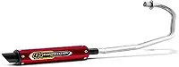 ESCAPAMENTO PRO TORK COMPETITION [CURVA CROMADA] TITAN 150 / FAN 125/150 2009/13 VERMELHO