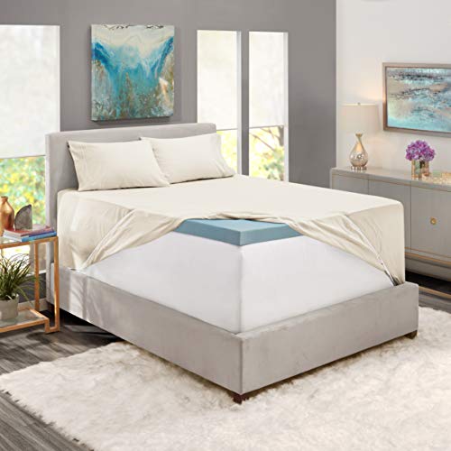 Image of Nestl Queen Bed Sheet Set - Off White - 4-Piece Extra Deep Pocket | Instantly Soft, Night-One Ready (No Wash Required). Fits Extra Deep Pockets up to 24 Inches, 360-Degree Elastic Grip