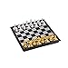 Produktbild Elise International Chess, Reise-Party Must-Have Folding-Brett-Satz, Kinder/Erwachsene Einführung Ausbildung Schach (Black + White, 25 * 25 * 2cm) (Farbe: Schwarz + Weiß, Größe: groß) Yjiangluochen