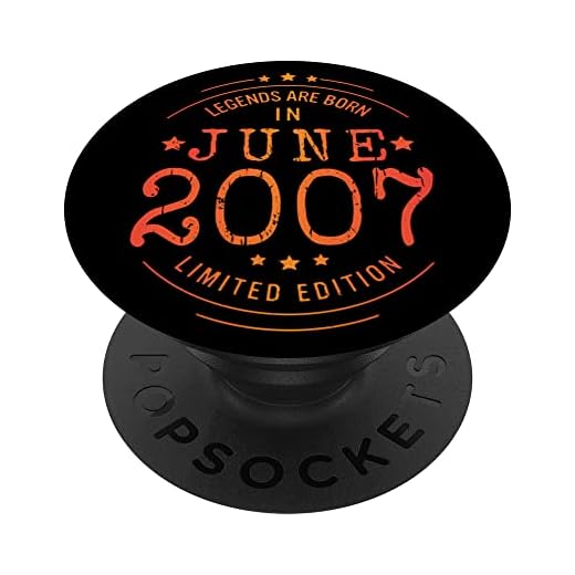 Cumpleaños Junio 2007 Edición Limitada Regalo Legend June PopSockets PopGrip Intercambiable