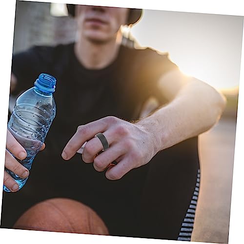 Anillos de silicona para hombre 10 piezas cómodos deportivos miniatura 4