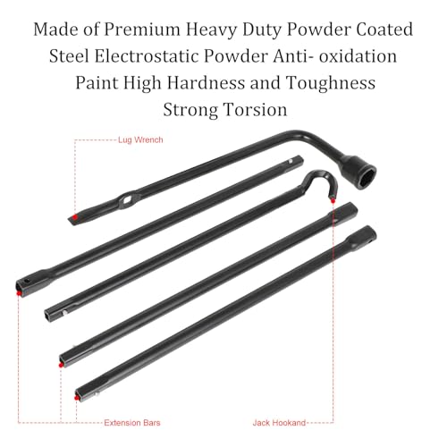 Image of This 10-piece repair tool set is designed to work seamlessly with the Spare Tire Jack Handle and Wheel Lug Wrench for Dodge Ram 1500 models from 2003 to 2018, as well as the 2019 Ram 1500 Classic
