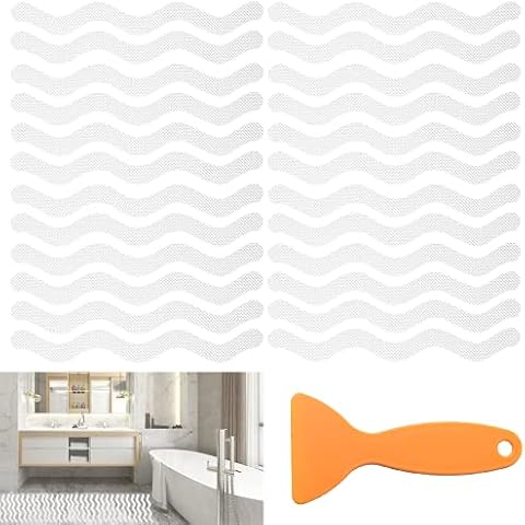 24 Pcs Wave Non Slip Bathtub Stickers Cover