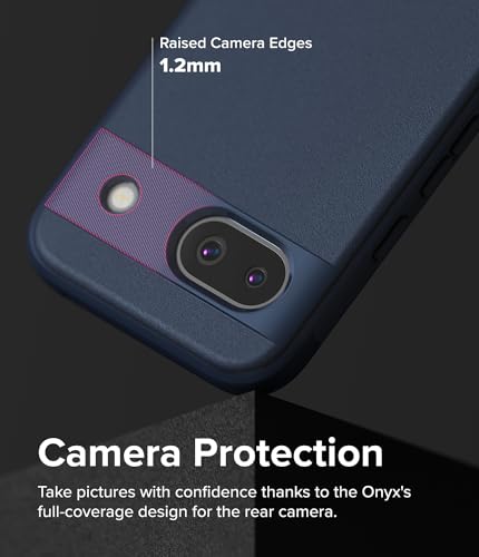 Image of Ringke Onyx for Google Pixel 8a Case [Feels Good in The Hand] Oil & Dirt Resistant, Enhanced Camera Lens Protection, Comfortable Grip, Non-Slip, Lightweight Cover - Navy