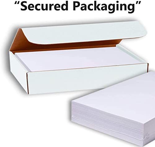 Hamilco White Glossy Cardstock Paper 8 1/2 X 11" 100 Lb Cover Card Stock 50 Pack #TOP3