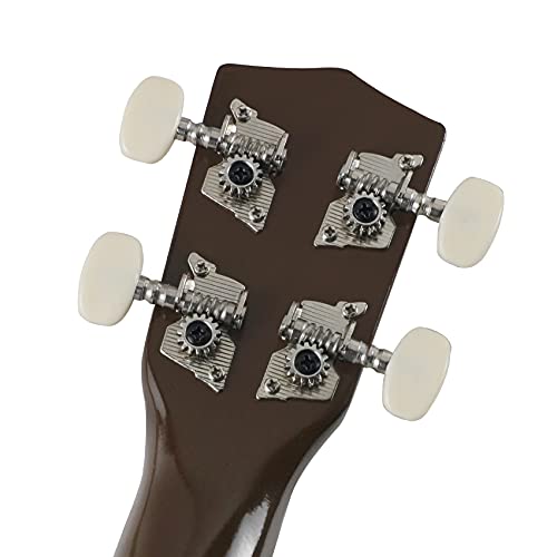 Image of POMAIKAI Soprano Wood Ukulele Rainbow Starter Uke Hawaii kids Guitar 21 Inch with Gig Bag for kids Students and Beginners (Bright Brown)