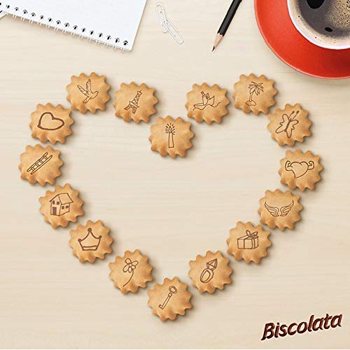 Biscolata Mood Cookies with Chocolate Filling - Crispy Biscuit Shell Filled with Milk Chocolate Creme, Fun Bite Sized Cookies with Mood Emojis (12-Pack)