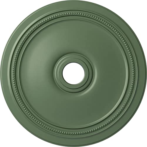 Image of Ekena Millwork CM24DIAGF Diane Ceiling Medallion, 24 inchOD x 3 5 /8 inchID x 1 1 /4 inchP (Fits Canopies up to 6 1 /4 inch), Hand-Painted Athenian Green