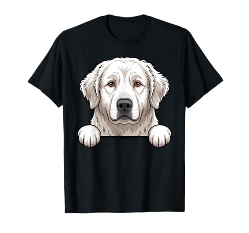 Kuvasz Funny Peeking Hungarian Guardian Dog Lover T-Shirt