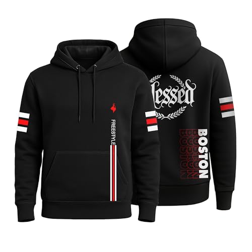 Image of Freestyle Hoodie 100% Cotton Graphic Printed Hoodies for Men & Women Black Hoodie