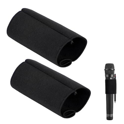 NQEUEPN 2pcs Hand Microphone Elastic Sleeve for Sony TX650/660 Recorders, Mic Sleeve Microphone Handle Sleeve Cover Protector Accessories for Wedding Vlog Stream Live