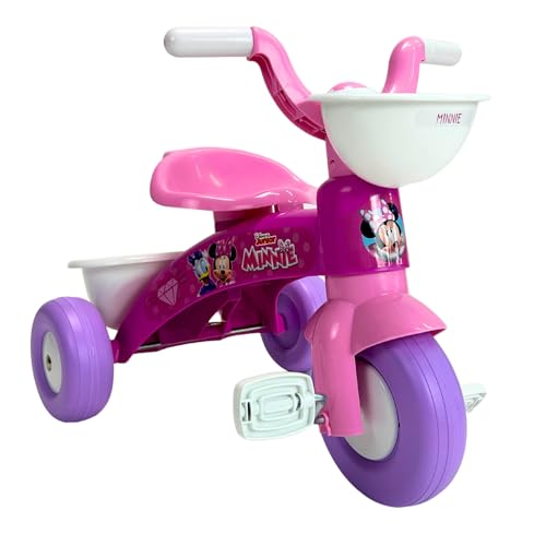 RIDYEE Triciclo Per Bambini Da 2 A 5 Anni – Ruota Anteriore In Gomma 30,5 Cm – Luce LED Inclusa – Sedile Regolabile E Manubrio Con Nappe