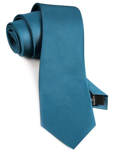 Image of GUSLESON Classic New 3.15 inch(8cm) Men's Solid Color Necktie Wedding Business Tie + Gift Box