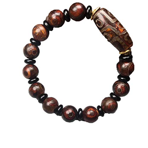 Bracelet en agate ancienne perle Dzi pour un style zen au quotidien