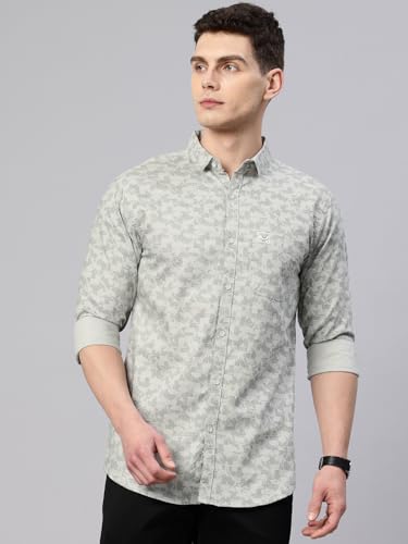 Image of Majestic Man Custom Abstract Printed Pure Cotton Slim Fit Casual Shirt