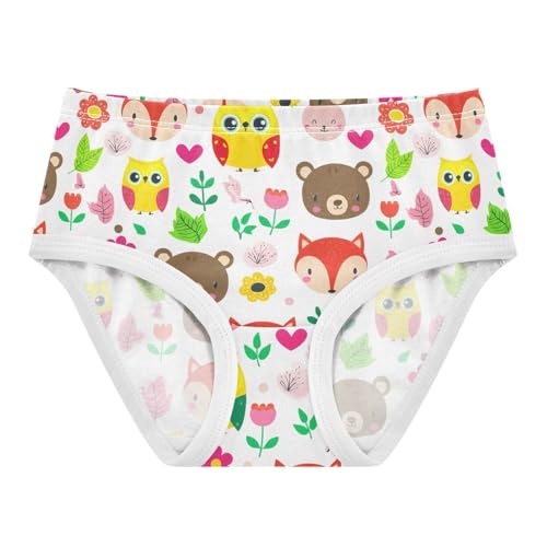 Cute Fox Bird Flowers Floral Toddler Girls's Underwear 2T 2301888 - Main Image