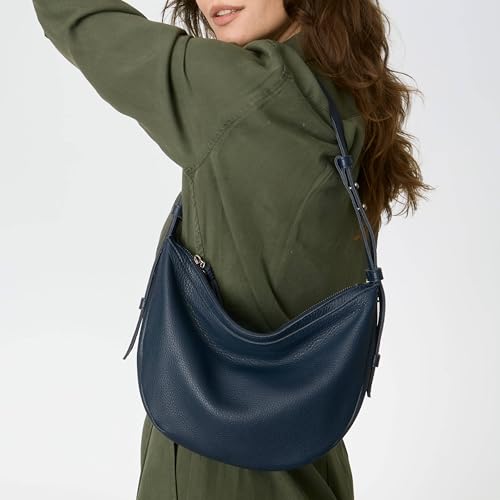 Image of The Sak Tess Crescent Shoulder Bag - Premium Women's Handbag for Everyday & Travel - Adjustable Strap with Zipper Closure