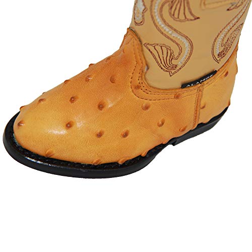 Kids Cowboy Boot Infant Toddler Ostrich Print Western Boot3