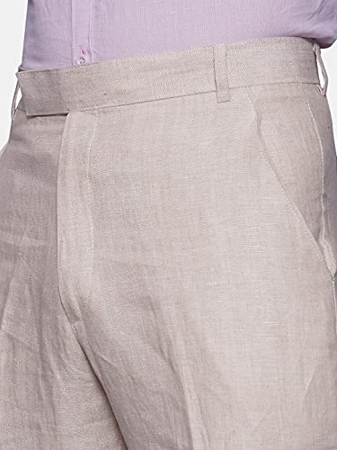 WINTAGE Men's Black Regular Fit Linen Pants4