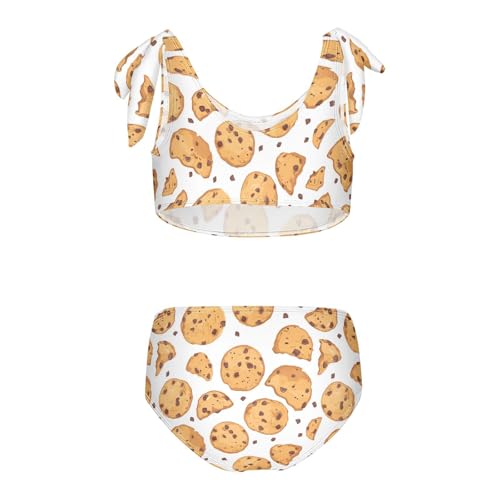 Wusikd Broken Chocolate Girls Swimsuits Two Piece Chip Cookies Swimwear Bikini Set for for Girls Size 3T2