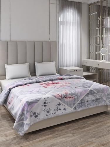 Image of Monte Carlo Double Bed Heavy Winter Blanket Moon Valley Plus 2 Ply Box Pack 870 GSM | 4.5 KG, (240x220 CM), Cool Grey