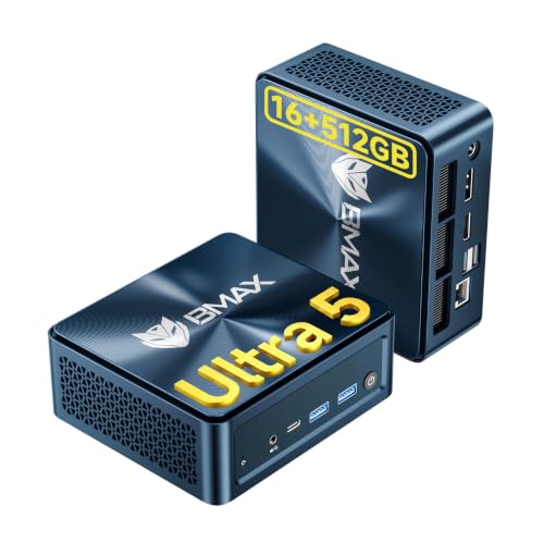 BMAX Mini PC Intel Core Ultra 5 115U(max 4,2GHz), 16GB LPDDR5, 512GB NVMe