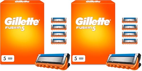 Gillette Fusion 5 Cuchillas de Afeitar Hombre, Paquete de 10 Cuchillas de Recambio (el embalaje puede variar)
