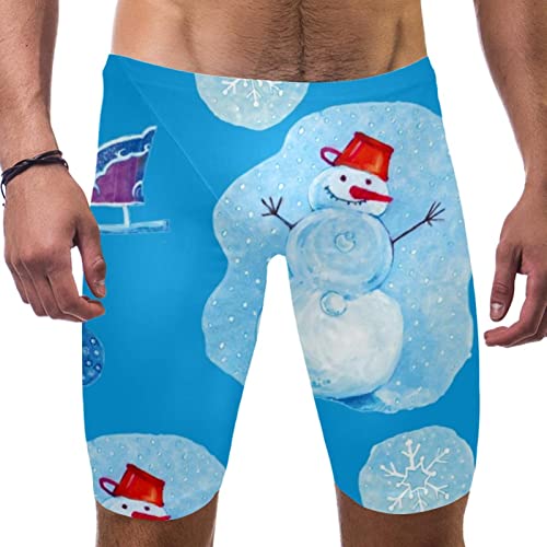 Maillot de bain long homme bonhomme de neige pour la plage et piscine