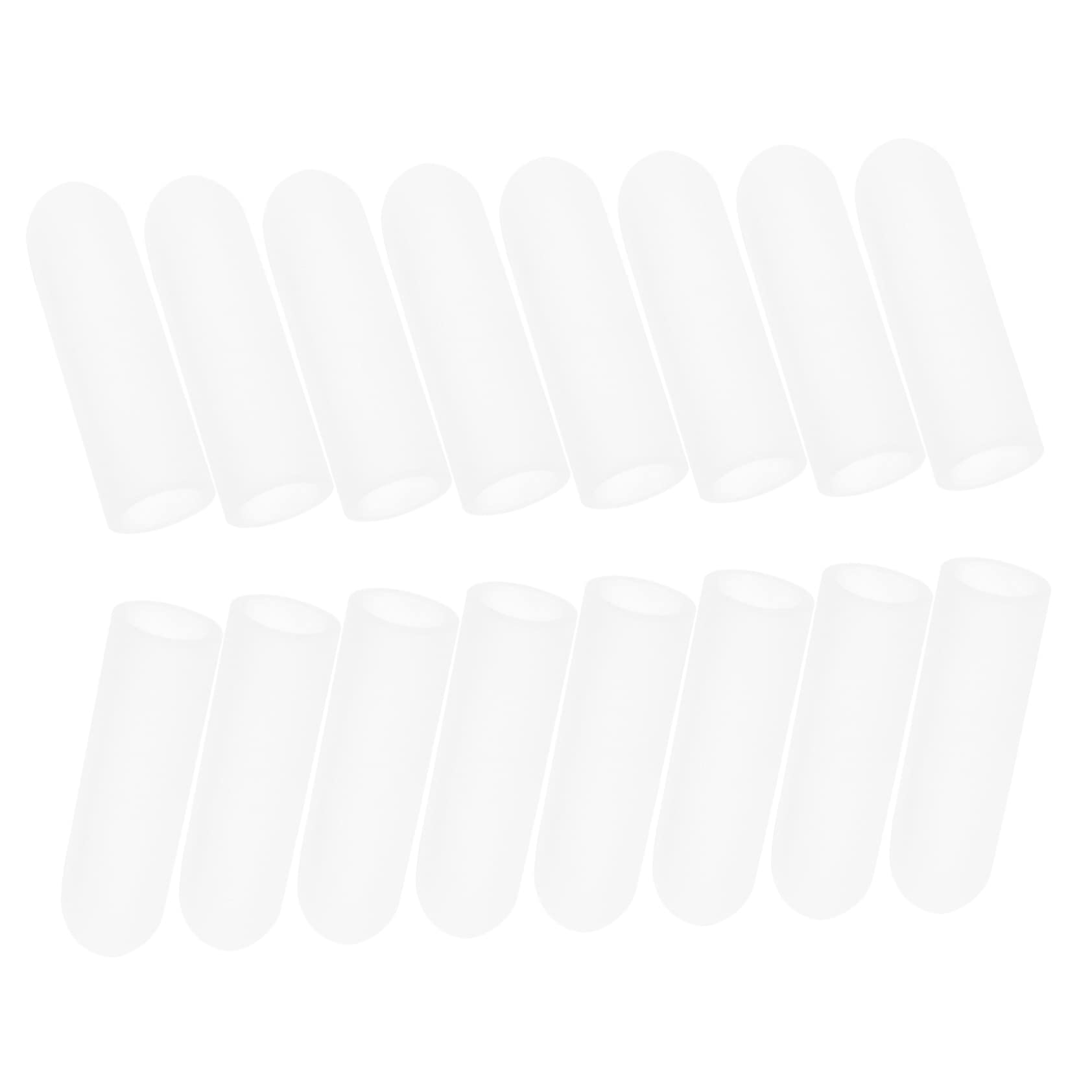 WOFASHPURET 8 Pairs Silicone Finger Sleeves of Reusable Finger Protection Covers Transparent Design for Comfortable Use for Both Men and Women Easy to Clean and Store