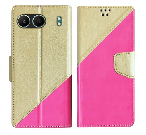 Image of SBMS Flip Cover for OnePlus Nord 4 5G Back Cover Case with Magnatic Closure | Inbuilt Stand | Card & Money Pocket (MultiPink)