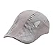 YYOUT Non strutturato, classico, in cotone tinta unita, regolabile, da uomo lavato, cappelli bassi, profilato da baseball, papà, cappelli da baseball vintage Snapback Cap, grigio., Taglia unica