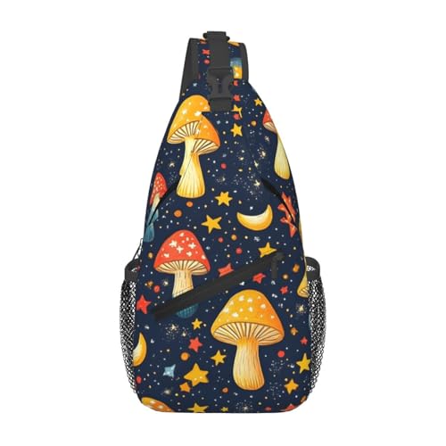 Mochila tipo bandolera Cartoon Mushroom unisex ligera miniatura 1