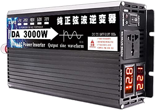 Inversor de Onda sinusoidal Pura 3000W 4000W 5000W 6000W 8000W DC 12V 24V 48V 60V a AC 220V 230V...