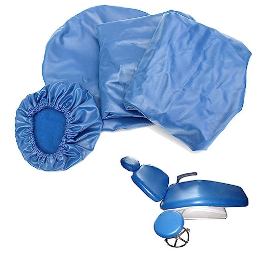 BLUEZY Ensemble Fauteuil Dentaire 4 pièces/Ensemble Étui De Protection Imperméable élastique Faux Cuir Housse De Siège De Fauteuil Dentaire, Antipoussière Protecteur