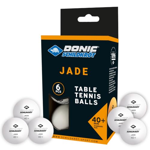 Schildkröt Donic Tischtennisball Jade Poly 40+ Qualität 6 STK. im Blister weiß