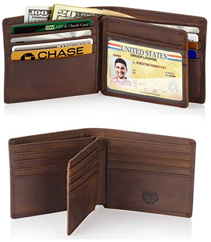 Image of Stealth Mode Leather Bifold Wallet for Men With ID Window and RFID Blocking