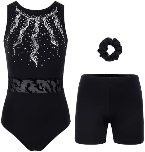 Gymnastics Leotards for Girls,Adult,Child With Shorts Activewear