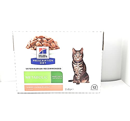 Hills Pet Nutrition S.L. PD Feline Metabolic 12 Bolsitas X 85G.3438U Hills 1000 g