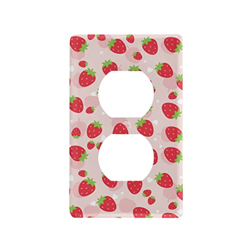 Plaque electrique double de decoration murale standard rose
