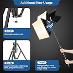 EMART Softbox Lighting Kit, 16"X16" Soft Box, 3000K-6000K 85W LED Bulbs with Remote, 65" Tripod, Professional Softbox Photography Lighting Kit for Studio Lights, Portrait, Video Recording(1PACK) - Image 4