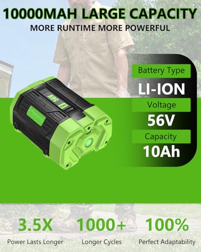 Image of HOCHSTERN 1Pack 56V 10.0Ah Battery Replacement for EGO Battery BA2800T BA1400T BA4200T BA5600T BA6720T