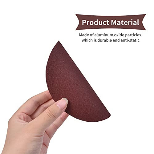 125 mm schuurpapier (40/80/120/240), 125 mm schuurschijven voor excentrische schuurmachine, 5 inch klittenband-schuurbladen voor houtmaterialen, spaanplaat, metaal (80 stuks, zonder gaten) - Afbeelding 4