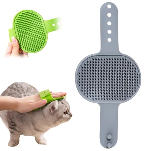 Silicone Grooming Strap Pad for Cats, 2026 New Cat Self Groomer Brush Adjustable Silicone Cat Self Groomer Brush, Multifunctional Combs Massager for Cats Tree Furniture Sofa Chair Legs (Gray)
