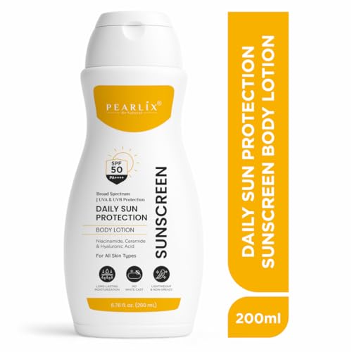 Image of Sunscreen Body Lotion For All Skin Type with SPF 50 PA++++ Broad Spectrum UVA & UVB Protection, No White Cast, Enriched with Carrot Seed & Raspberry - Body Sunscreen Lotion 200ml