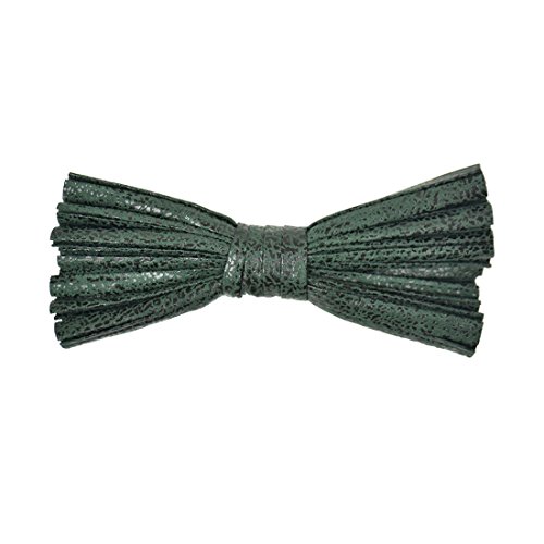 Motique AccessoriesLazo pequeño de piel plisado moteado, , Talla única, Hunter Green,, 1.00[set de ]