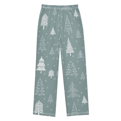 Boys' Pants Christmas Tree Dots Long Bottoms Jogger Pants Elastic Waist Trousers with Pockets S-XL
