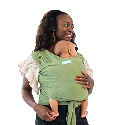 Image of Moby Wrap Baby Carrier | Element | Baby Wrap Carrier for Newborns & Infants | #1 Baby Wrap | Baby Gift | Keeps Baby Safe & Secure | Adjustable for All Body Types | Perfect for Mom & Dad | Kiwi