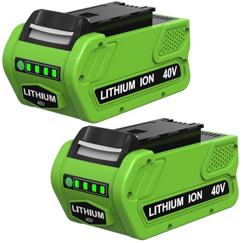 Image of 2Pack 6000mAh Replacement for Greenworks 40V Battery 6.0Ah 29462 29472 29252 20202 22262 25322 Compatible with Greenworks 40Volt GMAX Battery Cordless Power Tools