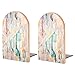 Karton ścienny, kolorowe puzzle, podpórki do książek, na półki, drewniane, duże podpórki, dekoracyjne, 1 para nadruków, podpórki do książek do ciężkich książek – do klasy, gabinetu, biura, domu, pokoju